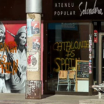 Un ataque al Ateneu Popular Salvadora Catà, con una pintada "Catalonia Is Spain" / GIRONINA
