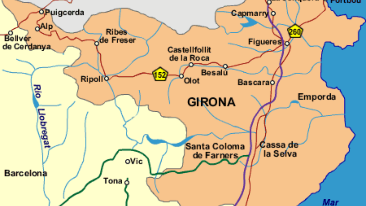 Mapa turistico Provincia de Girona