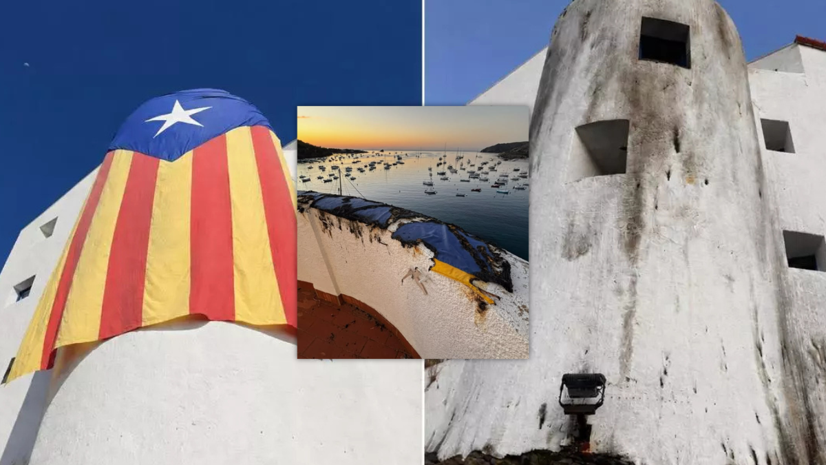 Queman una «estelada» colgada en un edificio protegido del siglo XII de Cadaqués / Ayuntamiento de Cadaqués