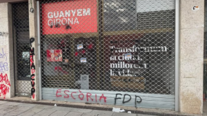 La sede de GUANYEM/CUP GIRONA vandalizada / GUANYEM