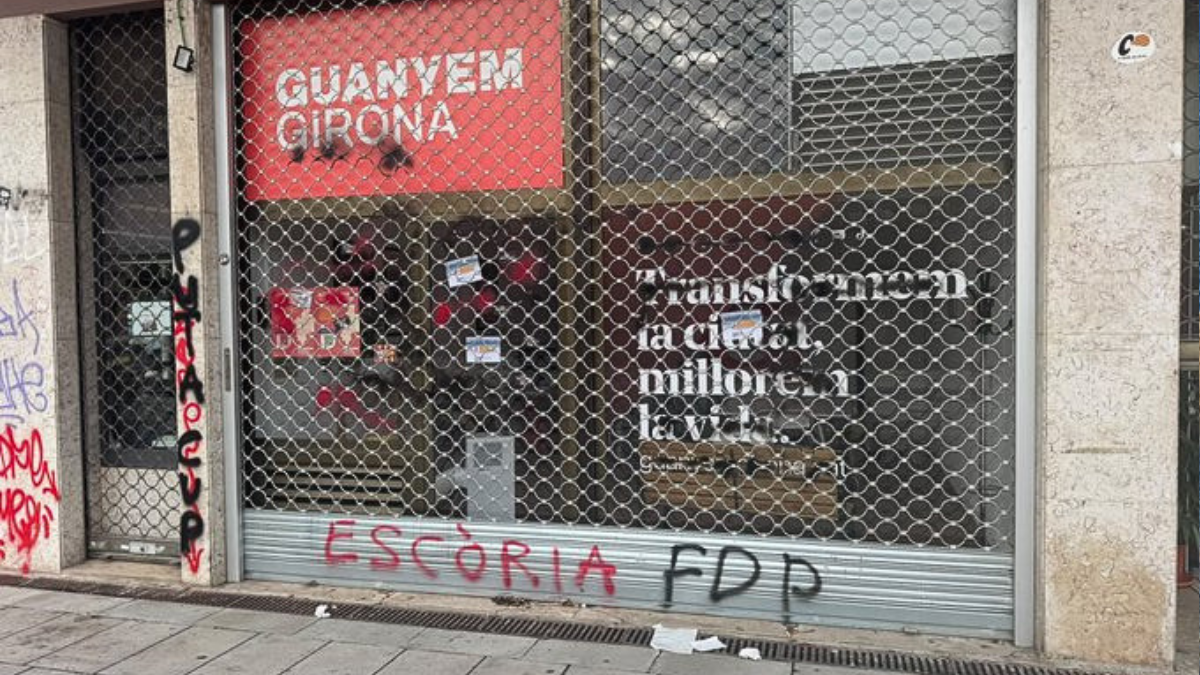 La sede de GUANYEM/CUP GIRONA vandalizada / GUANYEM
